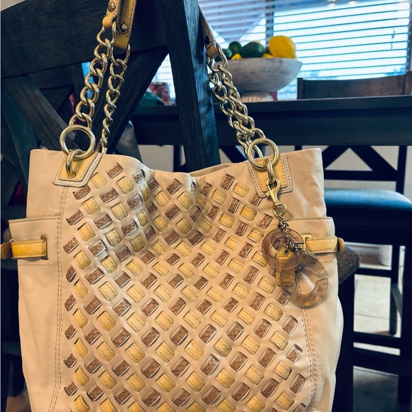 COACH Peyton Woven Leather Purse With RARE keychain NWOT - Picture 4 of 16